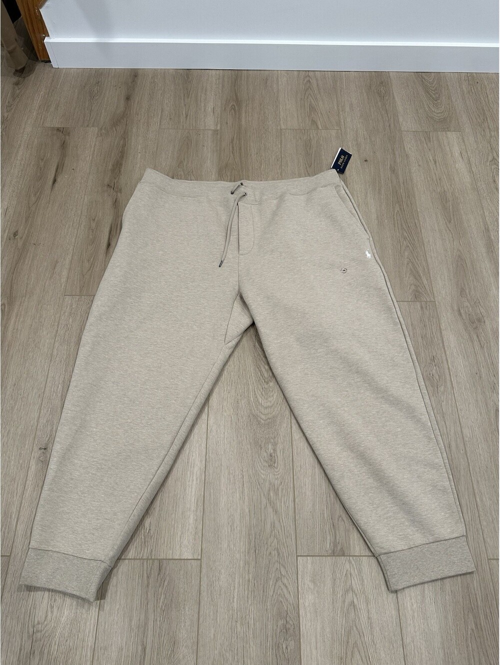 NWT Polo Ralph Lauren Men’s Double Knit Joggers Beige Pony Sz 4XB